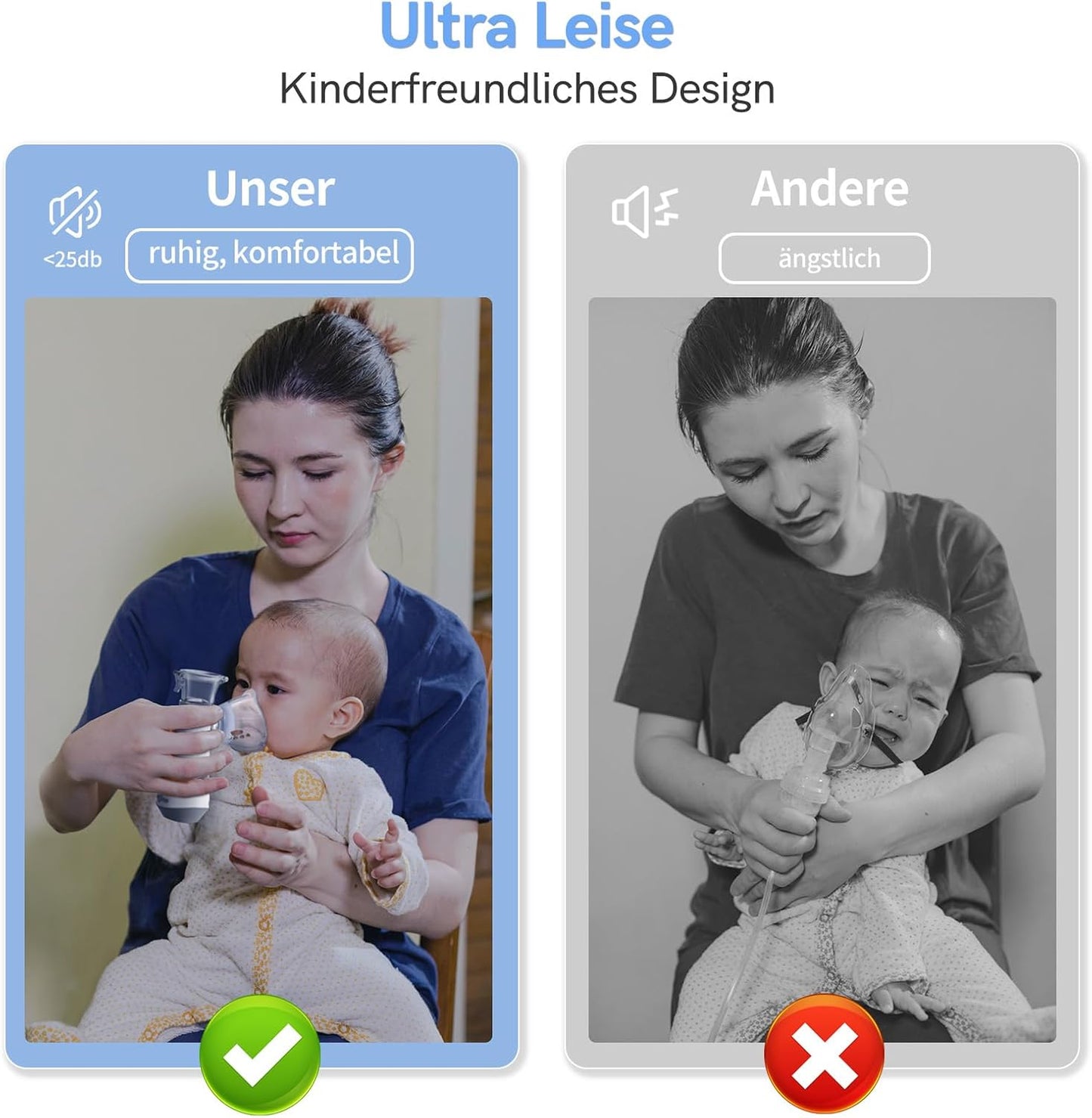 JOSSIS Inhalationsgerät, Ultra Leise für Erwachsene, Kinder