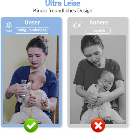 JOSSIS Inhalationsgerät, Ultra Leise für Erwachsene, Kinder