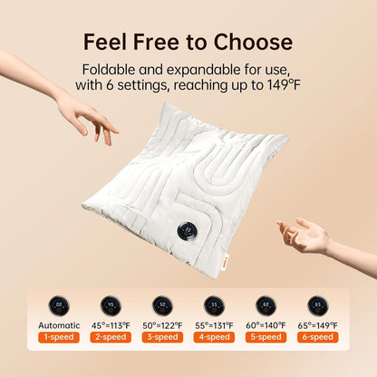 JISULIFE Handwärmer Wiederaufladbar, 10000 mAh Faltbare Handwärmertasche mit Power Bank