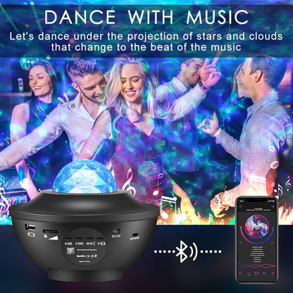 Joycabin – projecteur de lumière nocturne Galaxy, lumière de nuit, lampe de musique LED Aurora Bluetooth