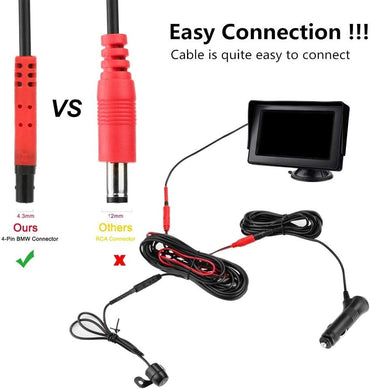 Jansite Rückfahrkamera avec moniteur 4,3 pouces, étanche, IP68, kit de vision nocturne, Einparkhilfe