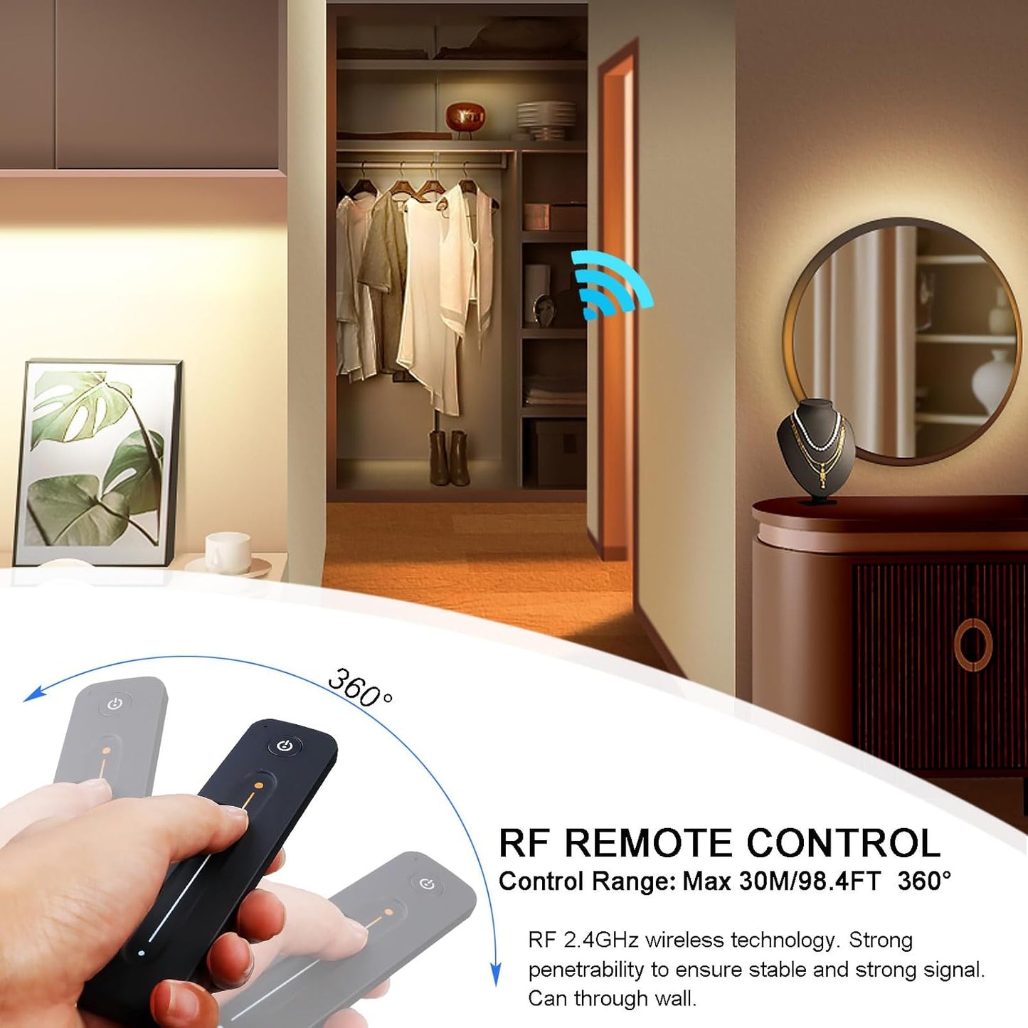 JOYLIT CCT LED-Controller, DC 12-24V 2CH 5A/CH RF-Funkfernbedienung