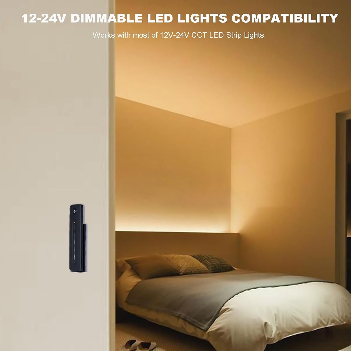 JOYLIT CCT LED-Controller, DC 12-24V 2CH 5A/CH RF-Funkfernbedienung