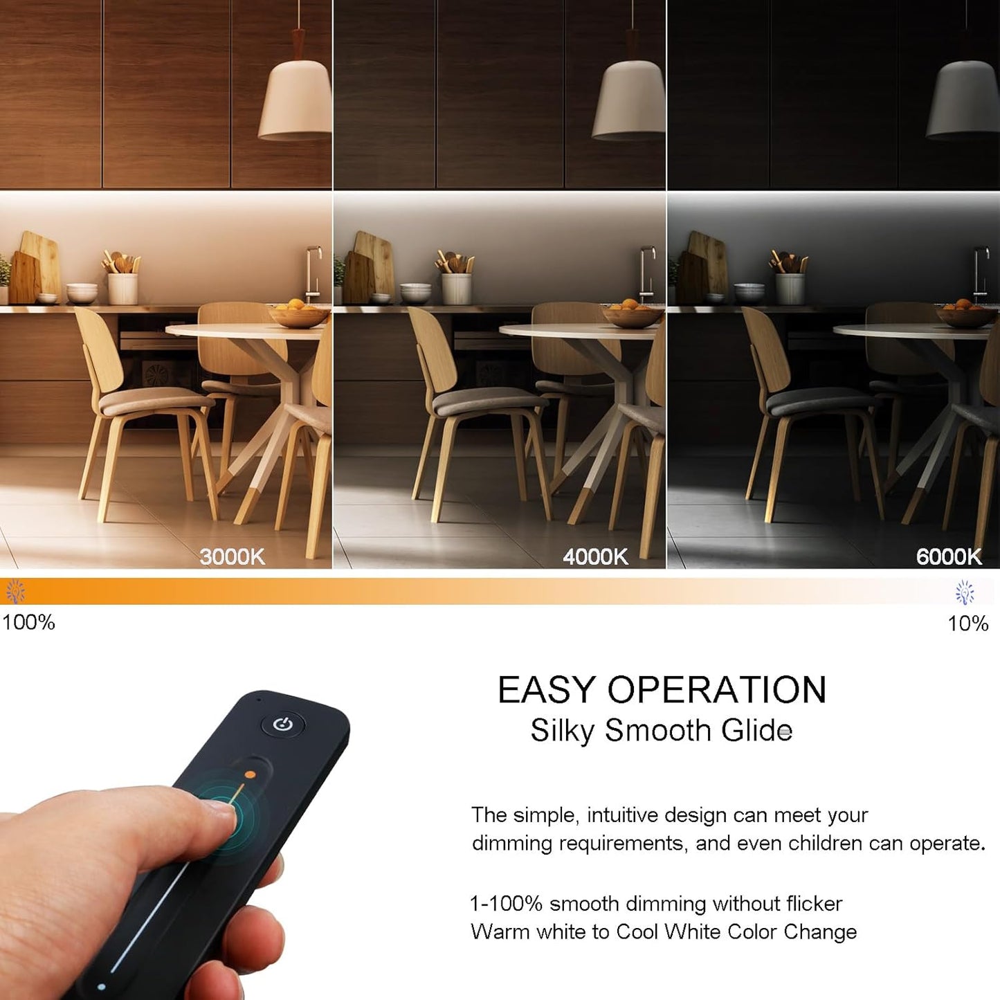 JOYLIT CCT LED-Controller, DC 12-24V 2CH 5A/CH RF-Funkfernbedienung