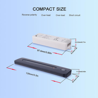 JOYLIT CCT LED-Controller, DC 12-24V 2CH 5A/CH RF-Funkfernbedienung