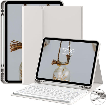 JKSML Tastatur Hülle für iPad Air 11 Zoll (M3/M2) 2025/2024 & iPad Air 5./4.Gen (Grau)