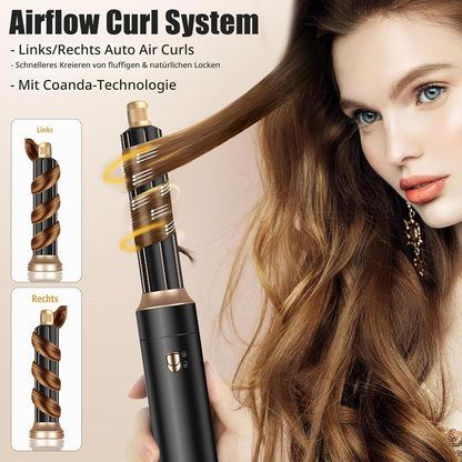 Journeyside 5-in-1 Airstyler Set,1000W Multi-Warmluftbürste set für Alle Haartypen