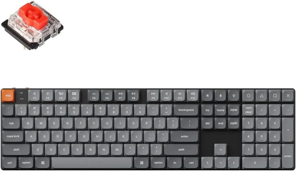 Keychron K5 Max Ultraflache kabellose mechanische Tastatur, QMK/VIA programmierbar, 3-Modus
