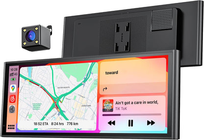 Krunia RC06 9,26" Drahtloses Tragbares CarPlay Display für Apple CarPlay & Android Auto,