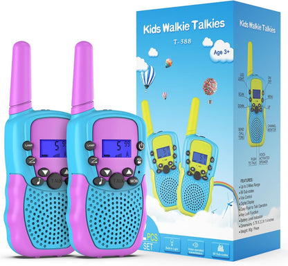 Kearui T-388 Walkie Talkies  3-12 Jahre  8 Kanal Funkgerät mit VOX Funktion LED-Taschenlampe  (Blau-Violett)