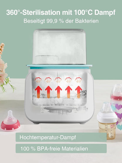 KOSTTE Flaschenwärmer Baby für 2 Flaschen, 10 in 1 Muttermilchwärmer Timer