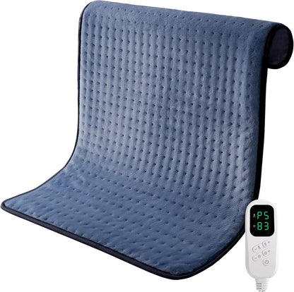KDTI Heizkissen, 80 * 60 Cm Schnellheiztechnologie Elektrisches Wärmekissen 6 Temp Blau