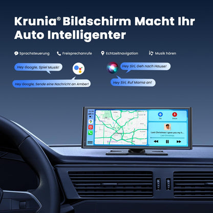 Krunia RC06 9,26" Drahtloses Tragbares CarPlay Display für Apple CarPlay & Android Auto,
