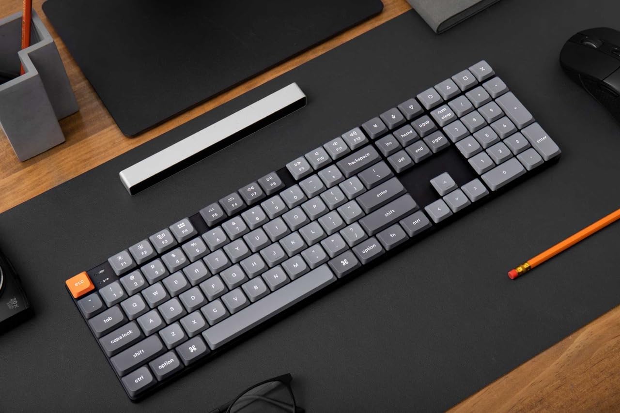 Keychron K5 Max Ultraflache kabellose mechanische Tastatur, QMK/VIA programmierbar, 3-Modus
