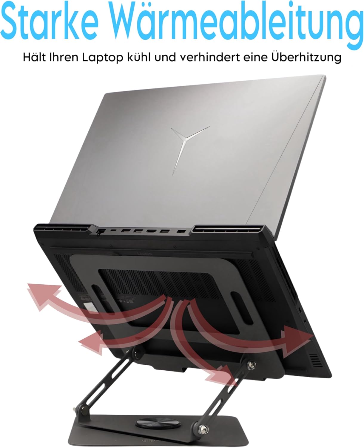 Laptopständer für Schreibtisch [360 Grad Drehbar] Höhenverstellbar (MacBook Pro/Air Laptops)  Weiß