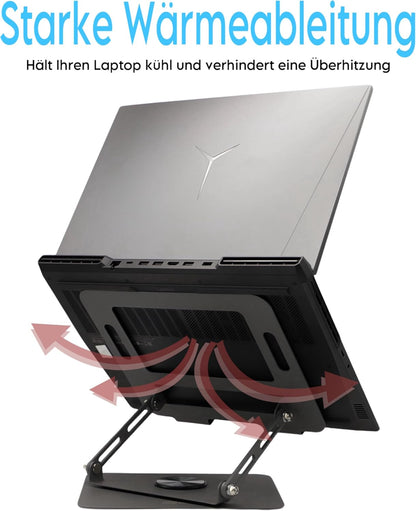 Laptopständer für Schreibtisch [360 Grad Drehbar] Höhenverstellbar (MacBook Pro/Air Laptops)  Weiß