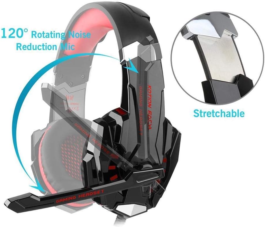 Kotion Each Gaming Headset G9000 mit Mikrofon für PS4 Xbox One PC