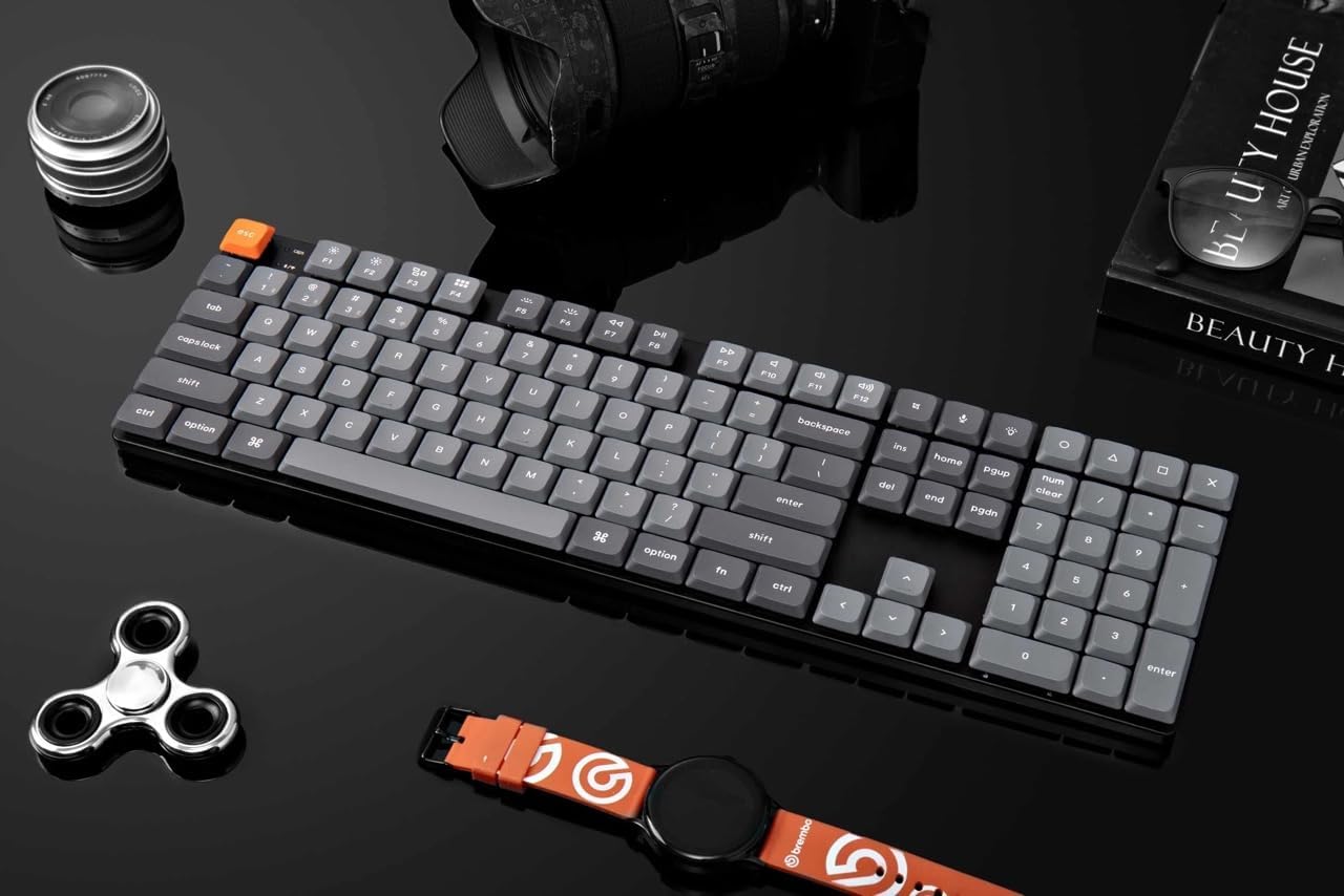 Keychron K5 Max Ultraflache kabellose mechanische Tastatur, QMK/VIA programmierbar, 3-Modus