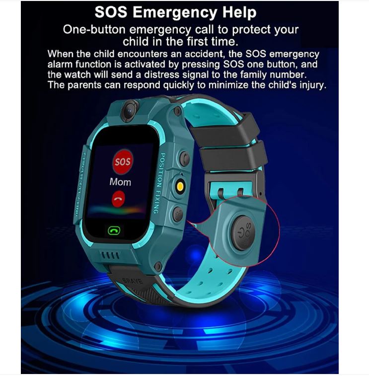 Kinder-Smart watch mit Kamera, Armband, wasserdicht, für Kinder, Smartwatch, SOS, Anruf, Touchscreen, Katze, Sprache für Kinder, Geschenk zum Lernen, Spielzeug