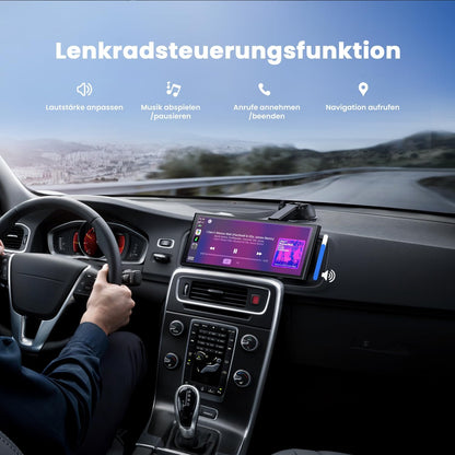 Krunia RC06 9,26" Drahtloses Tragbares CarPlay Display für Apple CarPlay & Android Auto,