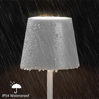 K-Bright 2 Stück LED Dimmbare Akku Tischlampe Kabellose 3000K/4000K/6000K Sandgrau