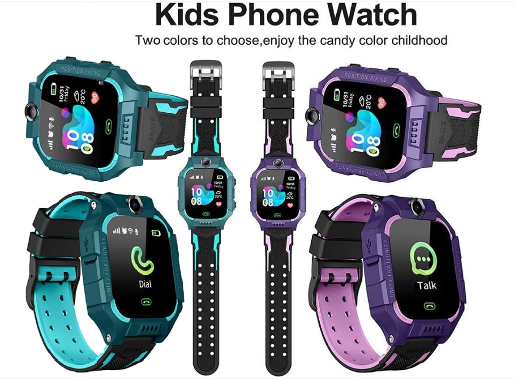 Kinder-Smart watch mit Kamera, Armband, wasserdicht, für Kinder, Smartwatch, SOS, Anruf, Touchscreen, Katze, Sprache für Kinder, Geschenk zum Lernen, Spielzeug