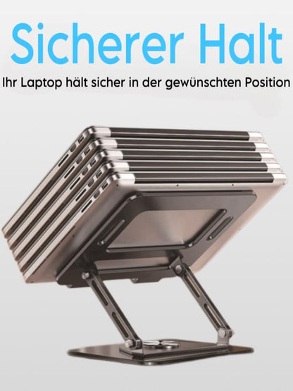 Laptopständer für Schreibtisch [360 Grad Drehbar] Höhenverstellbar (MacBook Pro/Air Laptops)  Weiß