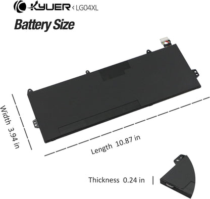 K KYUER 68Wh LG04XL HSTNN-IB8S L32535-1C1 L32654-005 Laptop Akku für HP Pavilion