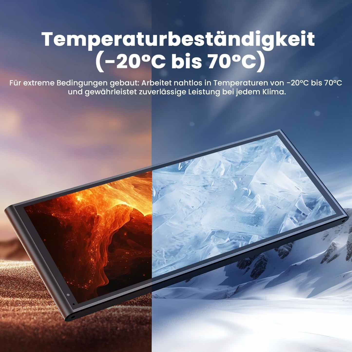 Krunia RC06 9,26" Drahtloses Tragbares CarPlay Display für Apple CarPlay & Android Auto,