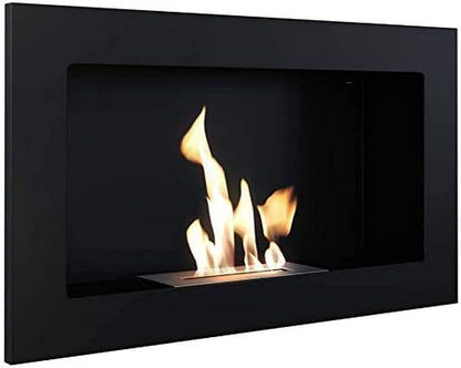 Alfra Ethanol-Wandkamin, Biokamin 400 x 550 mm, 0,2 L Behälter, Schwarz, ohne Verglasung, Ideal für Zuhause, Wohnzimmer oder Schlafzimmer