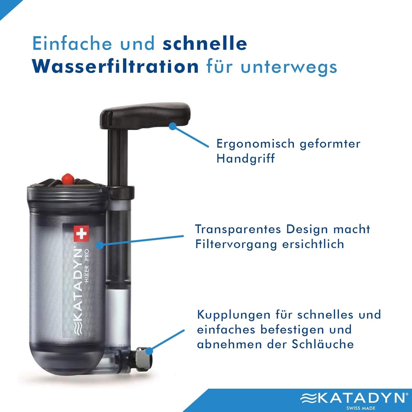 KATADYN  Hiker Pro Wasserfilter  Aktivkohle 0,2 Micron Wasserreinigung