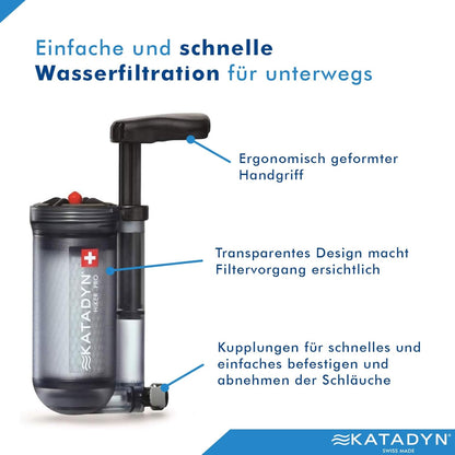KATADYN  Hiker Pro Wasserfilter  Aktivkohle 0,2 Micron Wasserreinigung