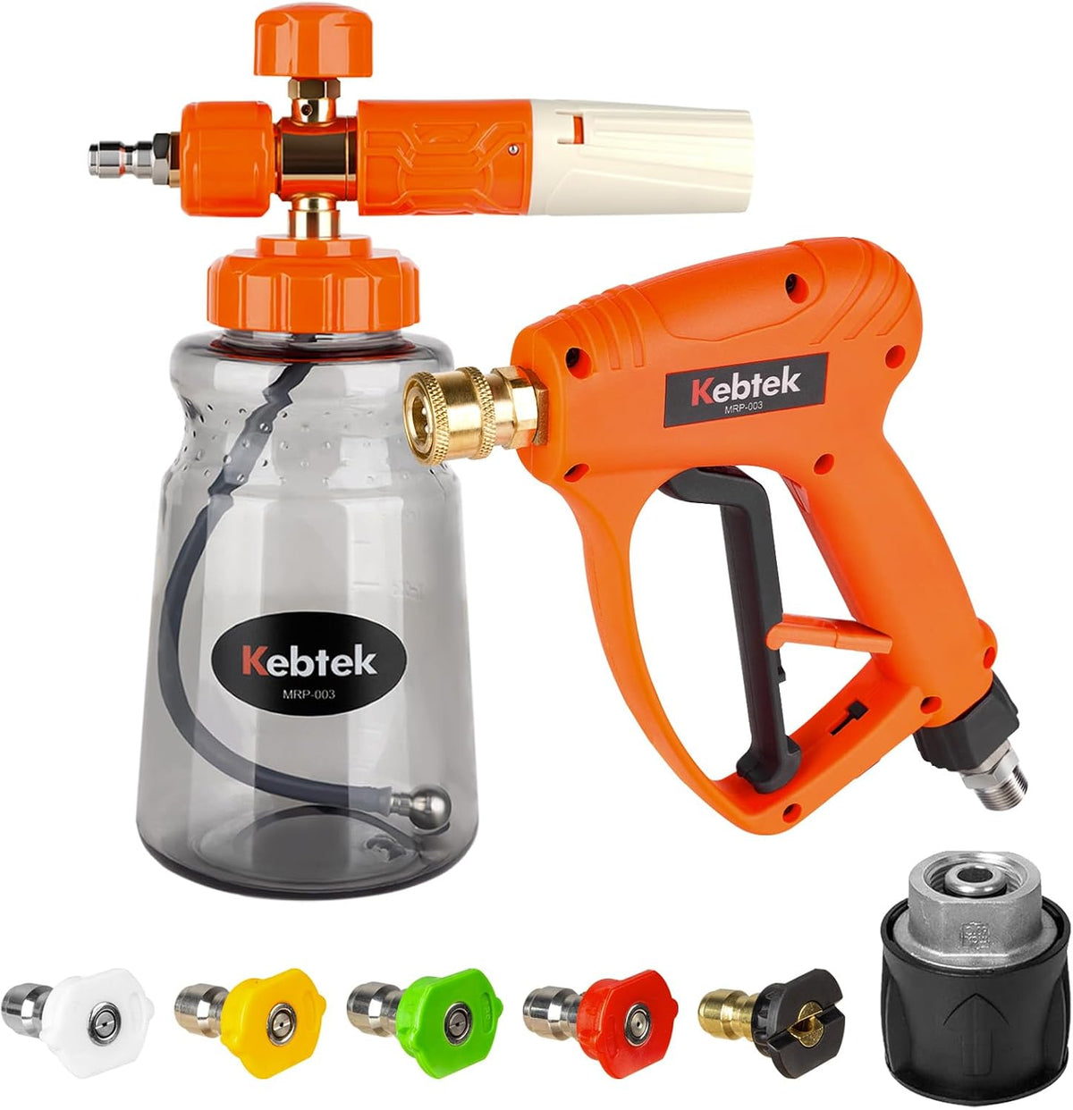 Kebtek Hochdruckreiniger Pistole 5200PSI mit Schaumkanone Kompatibel mit Kärcher K2-K7