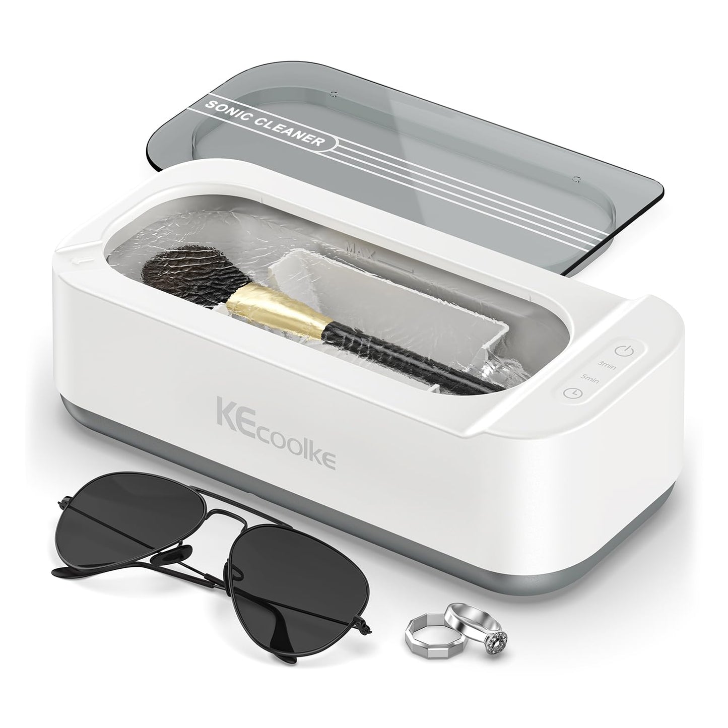 KECOOLKE Ultraschallreinigungsgerät Ultraschallreiniger 400ml Sonic Cleaner