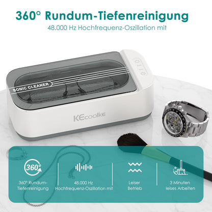 KECOOLKE Ultraschallreinigungsgerät Ultraschallreiniger 400ml Sonic Cleaner