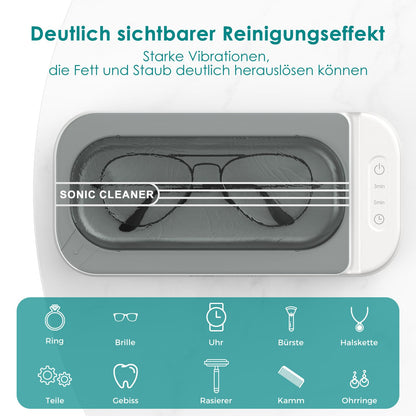 KECOOLKE Ultraschallreinigungsgerät Ultraschallreiniger 400ml Sonic Cleaner