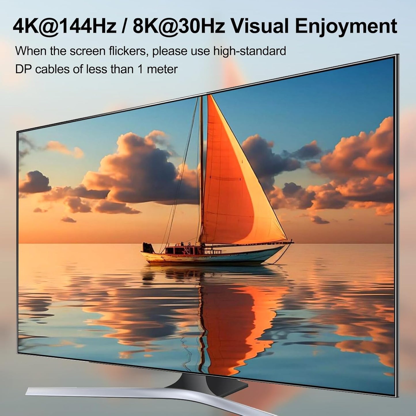KCEVE USB 3.0 KVM Switch 3 PC 2 Monitore Displayport, KVM Switch 4K@144Hz 8K@30Hz, KVM Switch Dual Monitor Displayport 1.4, KVM Switches 2 Monitore für 3 PC und Maus Tastatur
