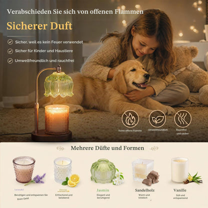 Kerzenwärmer Lampe mit Timer & Dimmer Elektrischer Wachsschmelzer