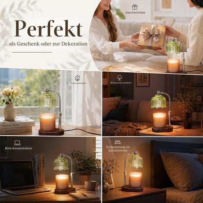 Kerzenwärmer Lampe mit Timer & Dimmer Elektrischer Wachsschmelzer