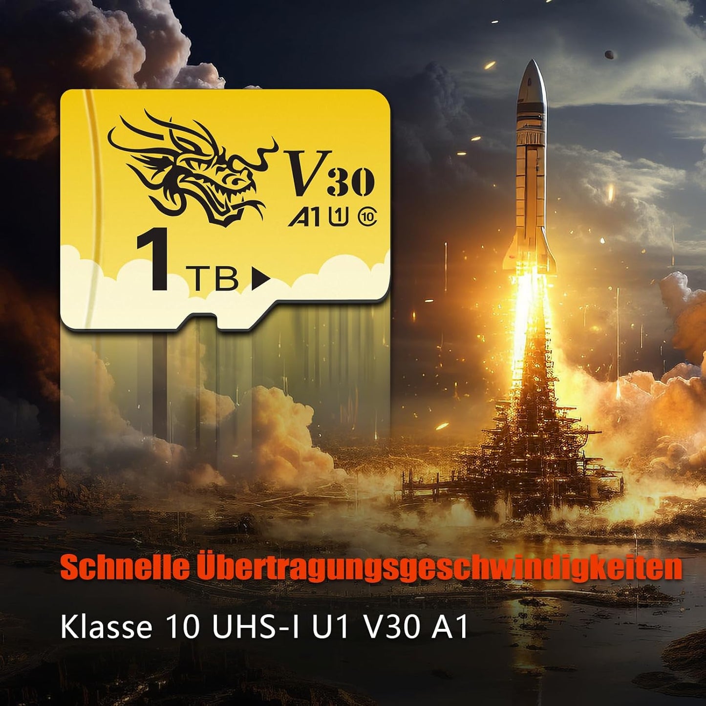 KIKNIN Carte Micro SD 1 To Carte mémoire Mini SD 1 To UHS-I, Classe 10, U1, A1Entwickelt