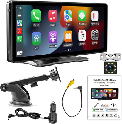 Kmutzy Autoradio Touchscreen mit Apple CarPlay und Android Auto, 9-Zoll-HD-Monitor