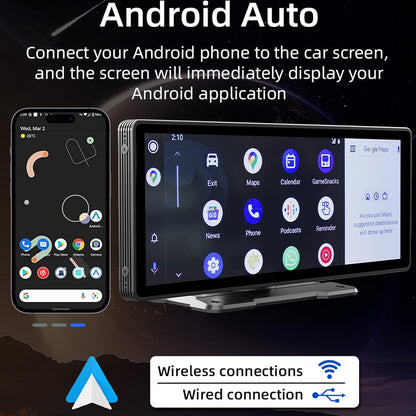 Kmutzy Autoradio Touchscreen mit Apple CarPlay und Android Auto, 9-Zoll-HD-Monitor