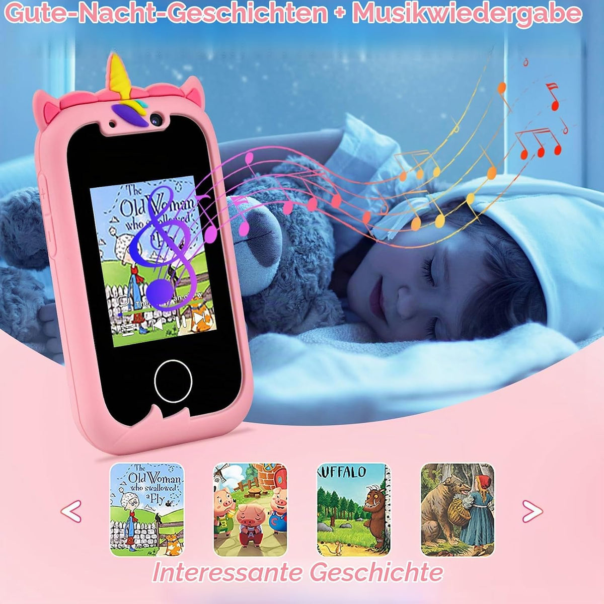 Kinder Handy  Spielzeug Smartphone Kinder Telefon Spielzeug Rosa