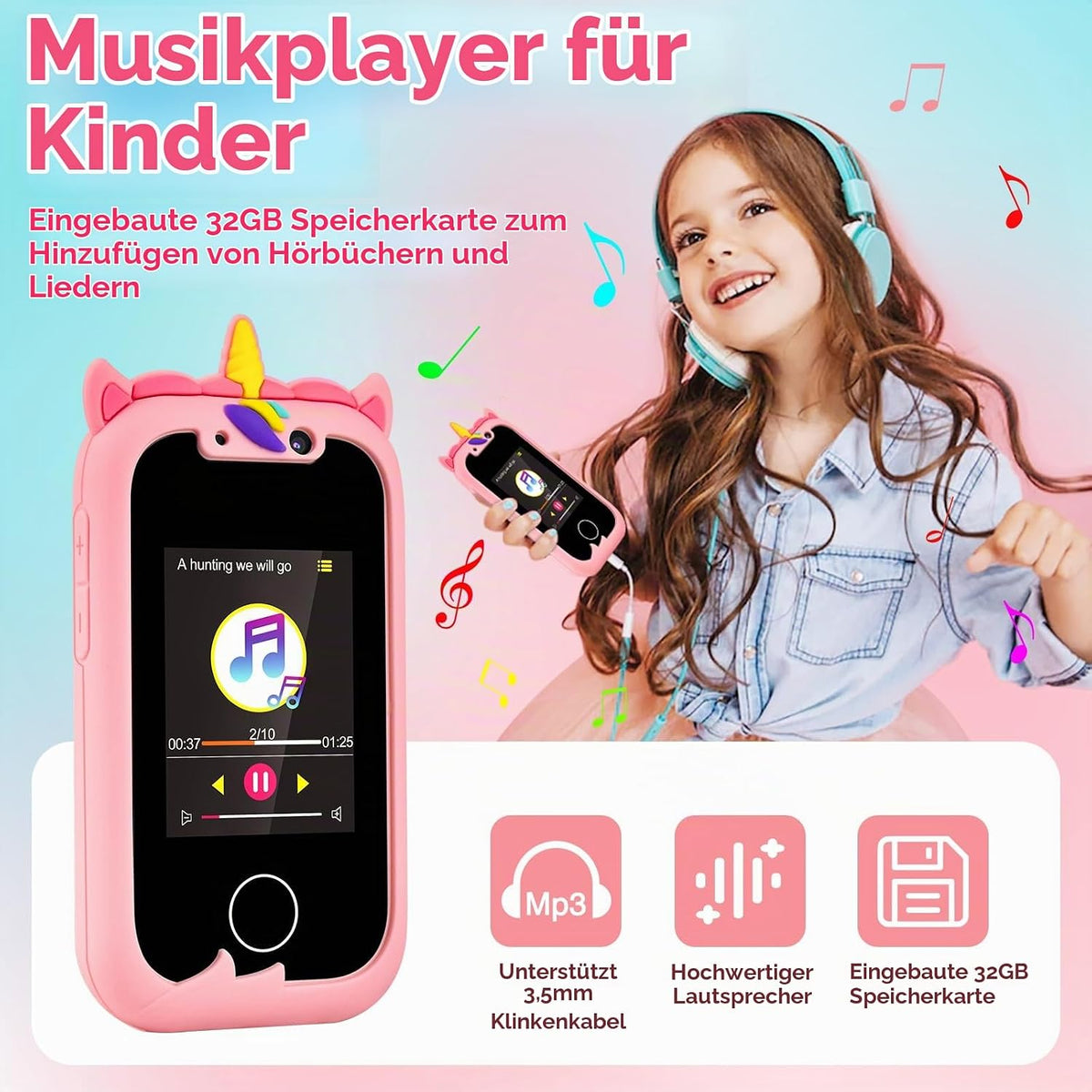 Kinder Handy  Spielzeug Smartphone Kinder Telefon Spielzeug Rosa