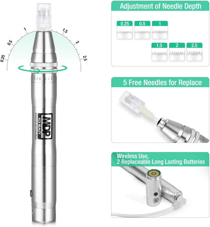 Koi Beauty Elektrischer Derma-Pen,  Microneedling Pen, professioneller Stift, 0,25–2,5 mm
