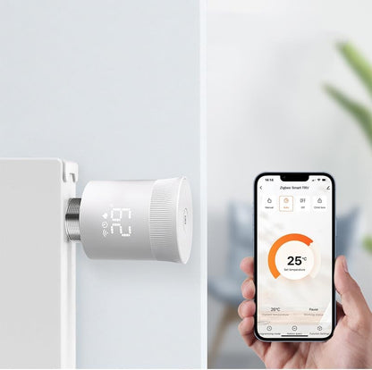 Smart Heizkörperthermostat mit App-Funktion,Zigbee 3.0 Hub, kompatibel mit Amazon Alexa/Home Assistant