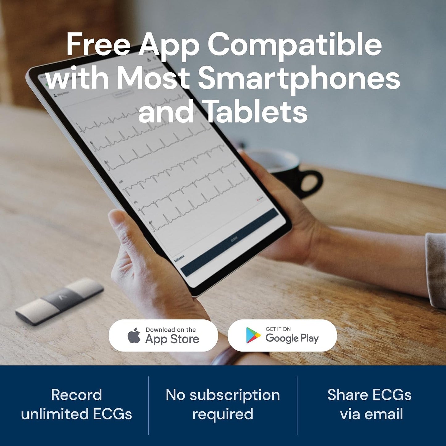 AliveCor KardiaMobile 6L Max EKG-Monitor,FDA-zugelassener Herzmonitor