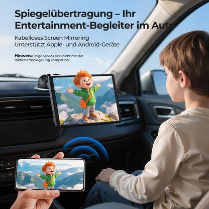 Krunia 8'' Tragbares Carplay Display für Apple CarPlay & Android Auto, Rückfahrkamera 1440x900 HD