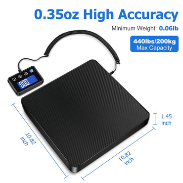 KUAIVO Postwaage P2H 200kg x 10g Hochpräzise LCD Display Paketwaage mit Halte und Tara Funktion