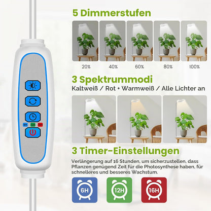 Kullsinss Pflanzenlampe led Vollspektrum, 94 CM mit 80 LEDs,3 Lichter Modi (2 Stück) 